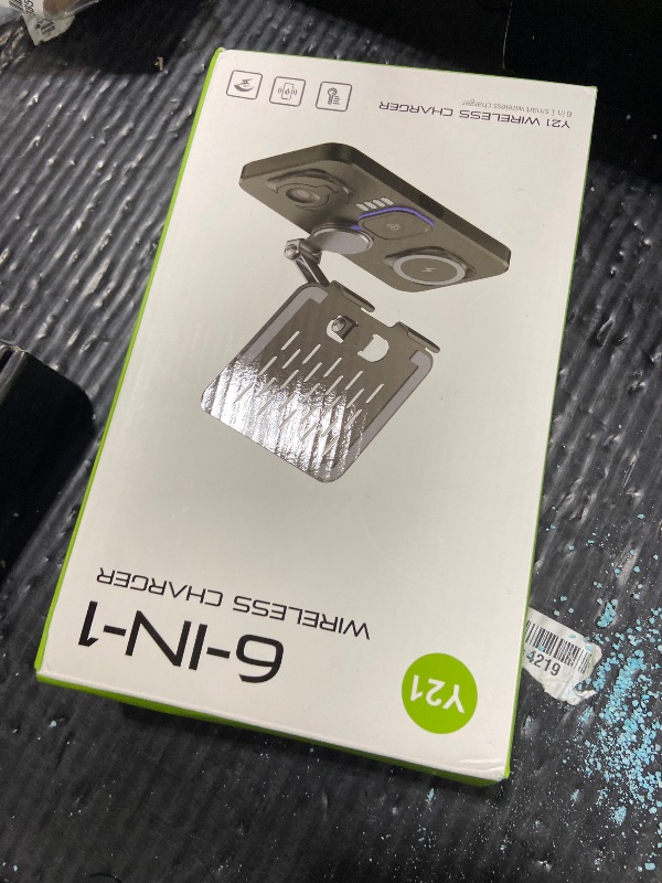 Photo 1 of 30W Charging Station for Apple Products, Foldable Wireless Charger with Clock Display&7 Color Light, Wired Charging for iPad/Tablet Charging Station for iPhone17, for Apple Watch11 for AirPods4(Black