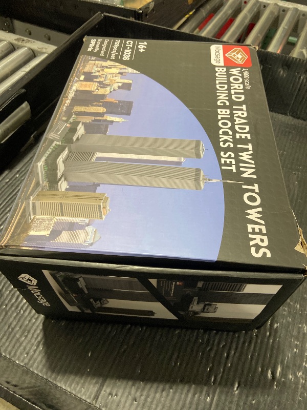 Photo 1 of DiyXenginey Architecture World Trade Center Twin Towers Building Bricks, 1:800 World Landmark New York City Buildings, Modular Skyline Model Kit for Adults, Designed by SPBrix- 7121 Pieces