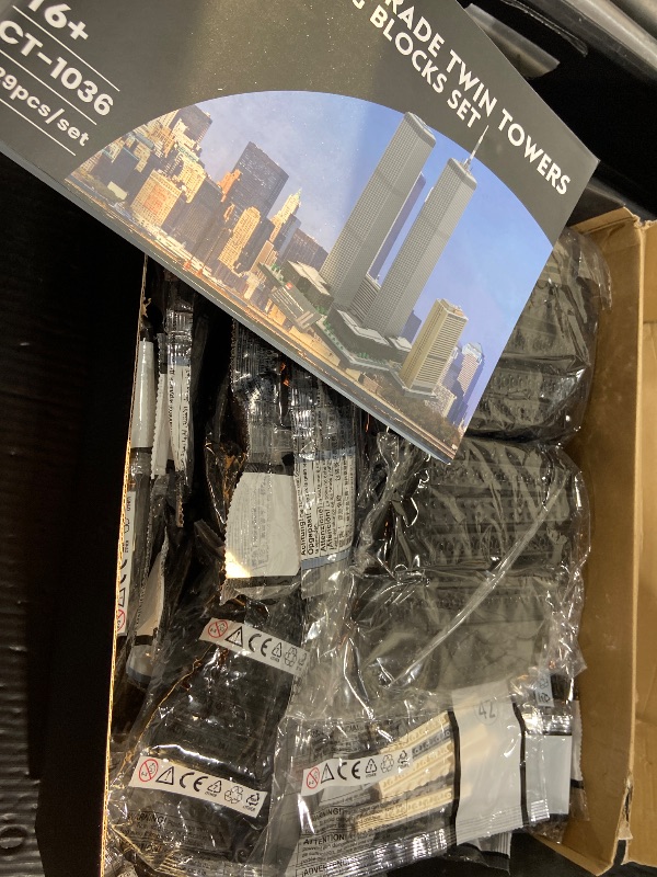Photo 1 of DiyXenginey Architecture World Trade Center Twin Towers Building Bricks, 1:800 World Landmark New York City Buildings, Modular Skyline Model Kit for Adults, Designed by SPBrix- 7121 Pieces