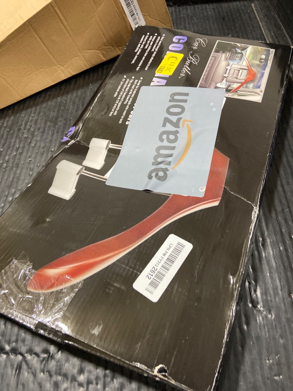 Photo 1 of Maxsa 20022 Car Butler Coat Hanger for Cars, Perfect for Suit, Jacket, Overcoat, Shirt, Purse, and Accessories, Premium Solid Wood and Metal Design, Durable and Elegant Seat Organizer, Brown