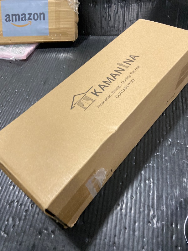 Photo 1 of KAMANINA 1 Inch Curtain Rods 32 to 58 Inches (2.6-4.8 Feet) Telescoping Silver Curtain Rod for Windows, 2 Pack Decorative Drapery Rod with Crystal Netted Texture Ends