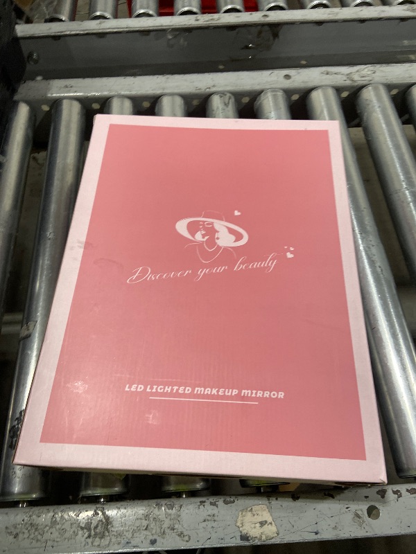 Photo 1 of Ruacq Makeup Mirror with Lights, 4000mAh Rechargeable Magnifying Mirror with Light, 1X/10X, Height Adjustable Bathroom Vanity Mirror, 3 Colors, Adjustable Brightness (Matte Black)