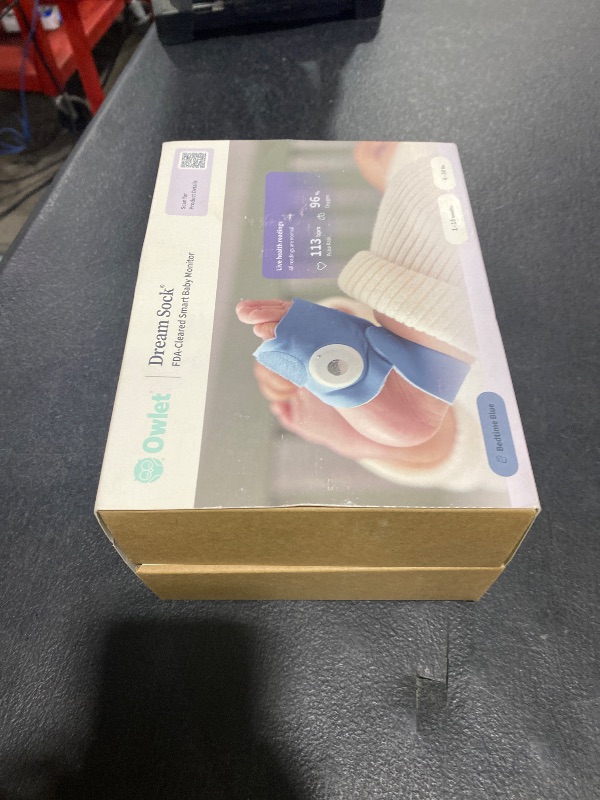 Photo 1 of Owlet Dream Sock - FDA-Cleared Smart Baby Monitor - Track Live Pulse (Heart) Rate, Oxygen in Infants - Receive Notifications - Bedtime Blue