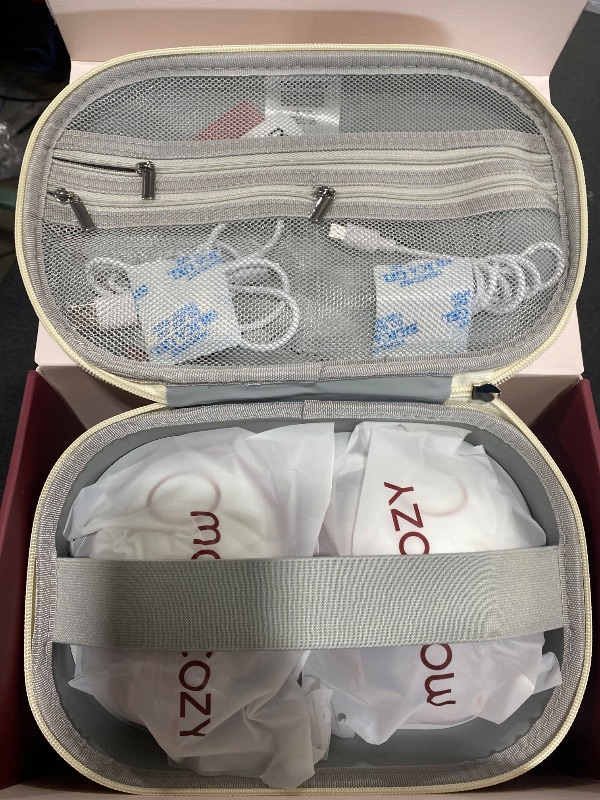 Photo 1 of Momcozy Breast Pump Hands Free Mobile Style | M6, Wearable Breastfeeding Pump Ideal Rhythm for More Milk, DoubleFit Flange More Fit & Discreet with 3 Modes & 9 Levels, 24mm - 2 Pack Cozy Red