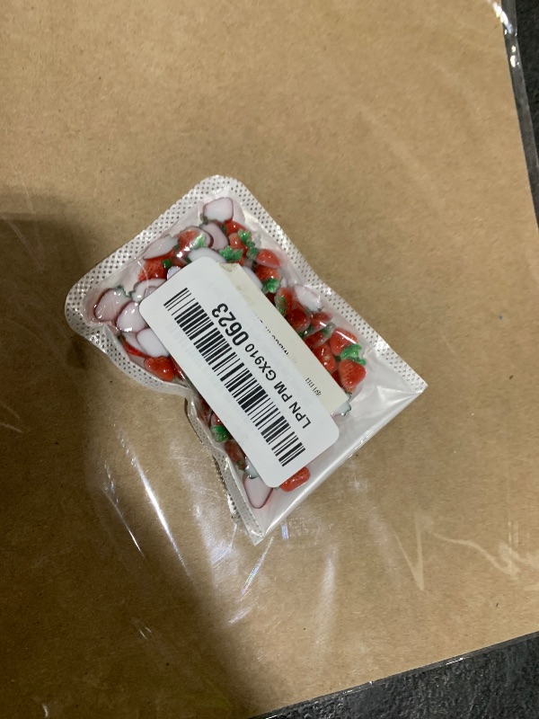Photo 1 of 100 Pieces Tiny Strawberry for Dollhouse Micro Resin Fruit Decor for Crafts Mini Things for Fairy Garden Micro Landscaping Decoration, Style 3