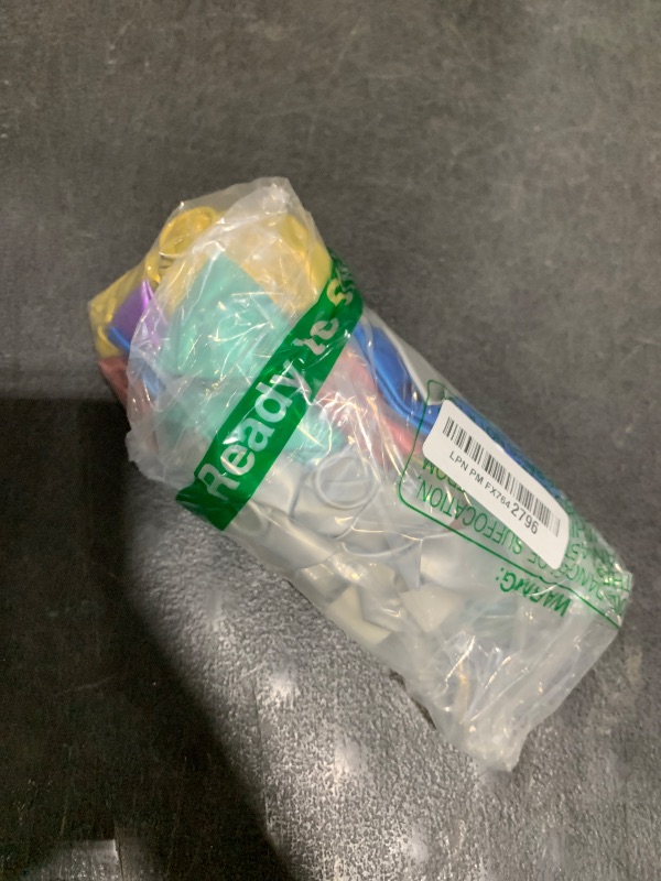 Photo 1 of 100 Pack 12" Chrome Metallic Assorted Multicolor Balloons – Balloon Arch Kit with Adhesive Dots, Curling Ribbon & Arch Stripe – Perfect for Birthday, Wedding, Baby Shower, Holiday & Party Decorations