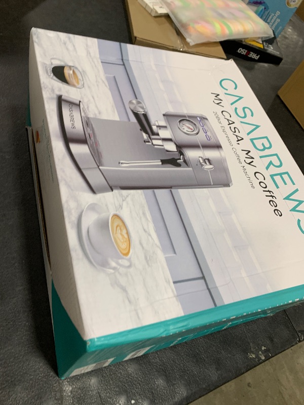 Photo 1 of CASABREWS CM5418 Espresso Machine 20 Bar, Compact Espresso Maker with Steam Milk Frother, Stainless Steel Coffee Machine with 34oz Removable Water Tank for Cappuccino, Small Latte Machine, Silver