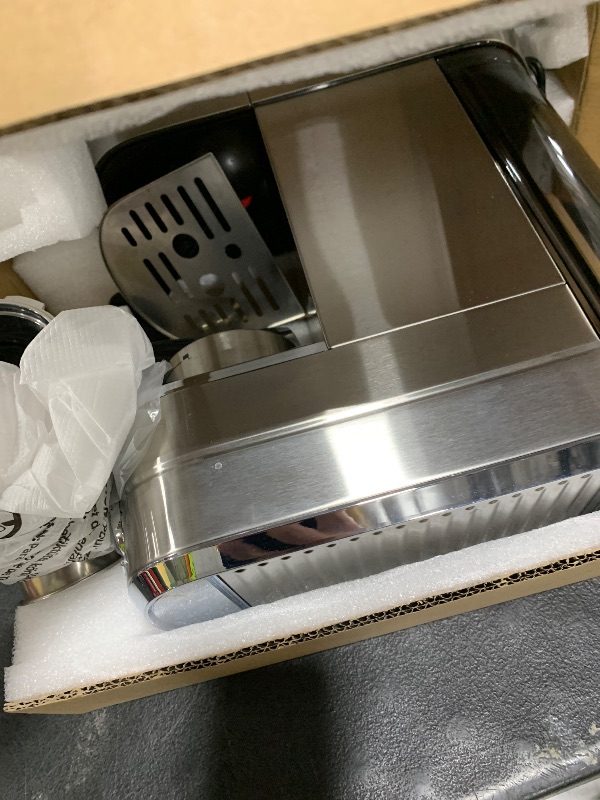 Photo 1 of CASABREWS CM5418 Espresso Machine 20 Bar, Compact Espresso Maker with Steam Milk Frother, Stainless Steel Coffee Machine with 34oz Removable Water Tank for Cappuccino, Small Latte Machine, Silver