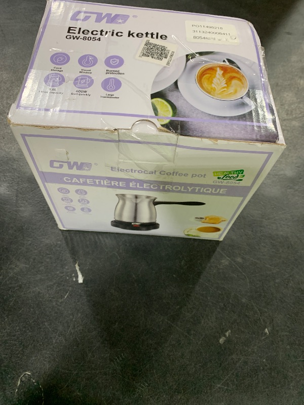 Photo 1 of **HANDLE BROKEN** banapoy Electric Turkish Coffee Maker Machine, Stainless Steel Greek Turkish Coffee Pot with Anti Scald Handle, Heating Tea Maker Kettle for Arabic Tea Milk, banapoymf7p5tekia