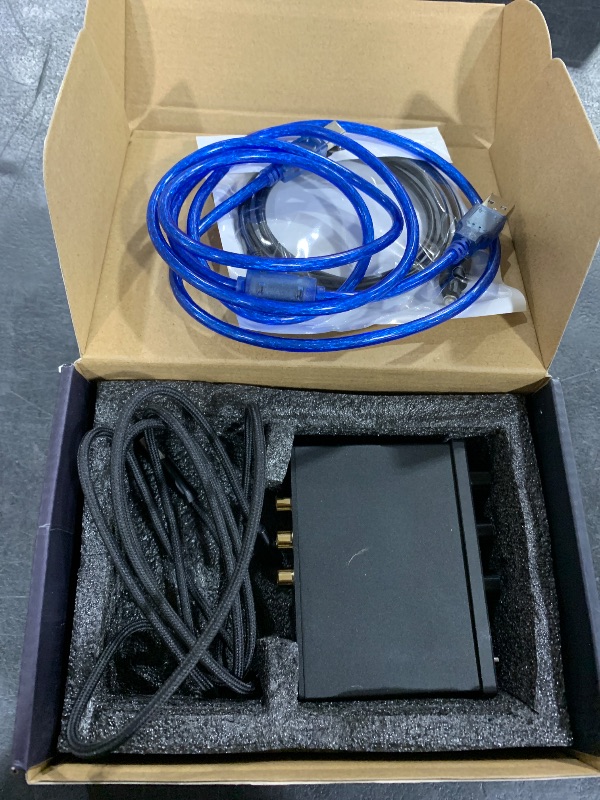 Photo 1 of Fosi Audio Q4 DAC Headphone Amp for PC, Desktop Digital to Analog Audio Converter for Home Stereo Amplifier and Powered Speakers, PC-USB/Optical/Coaxial Inputs, 3.5mm Headphone/RCA Outputs