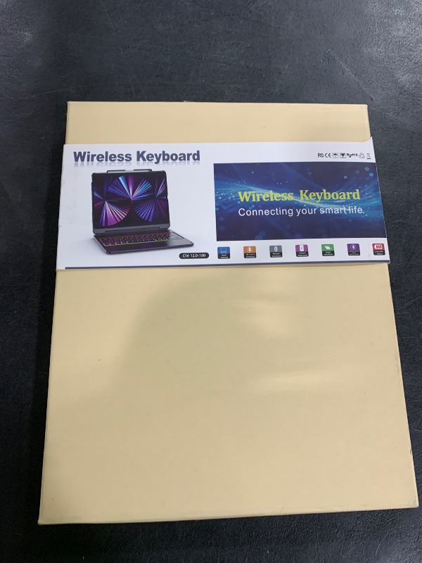 Photo 1 of CC Store Keyboard Case for iPad Air 13 (M4 2026/M3 2025/M2 2024),180° Swivel 7 Colors Backlit,Multi-Touch Trackpad for iPad Air 13 inch Case Keyboard,Pro 12.9(6th,5th,4th,3rd gen),Rose Gold