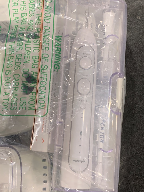 Photo 1 of Waterpik Sonic-Fusion 2.0 Professional Flossing Electric Toothbrush with Water Flosser Combo Two In One, For Daily Gum Care and Cleaning Teeth, Braces, Implants, White SF-04CD010-1, Packaging May Vary