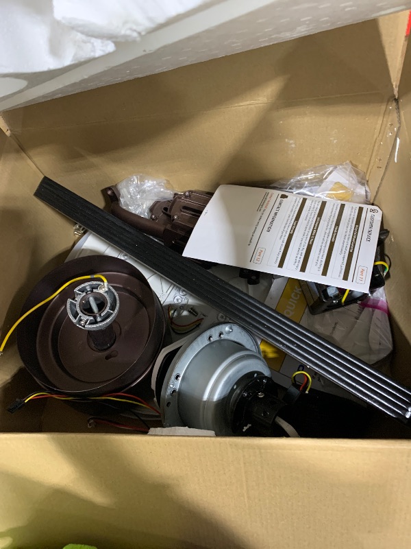 Photo 1 of ZMISHIBO 52 Inch Ceiling Fan with Light, App&Remote Control, Flush Mount Low Profile, Dimmable 20W LED Light, Quiet Reversible Motor for Bedroom, Living Room, Apartment, Brown