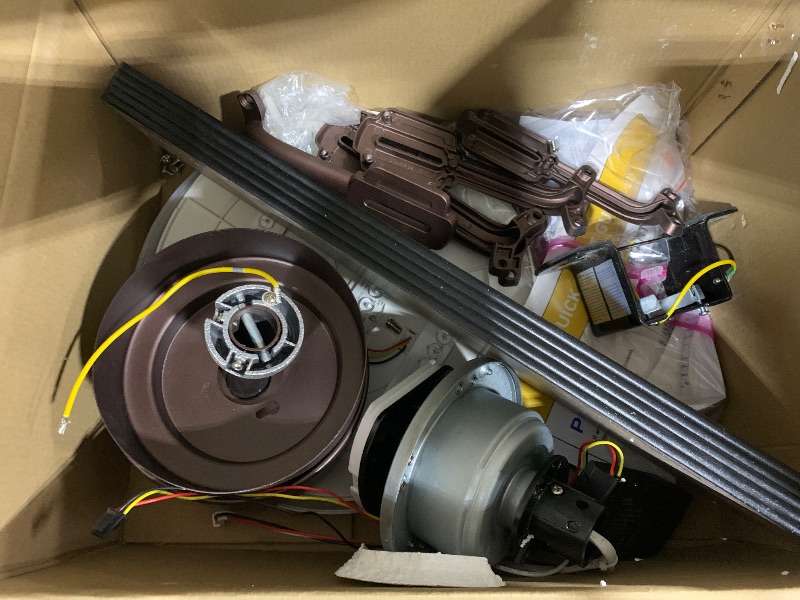 Photo 1 of ZMISHIBO 52 Inch Ceiling Fan with Light, App&Remote Control, Flush Mount Low Profile, Dimmable 20W LED Light, Quiet Reversible Motor for Bedroom, Living Room, Apartment, Brown