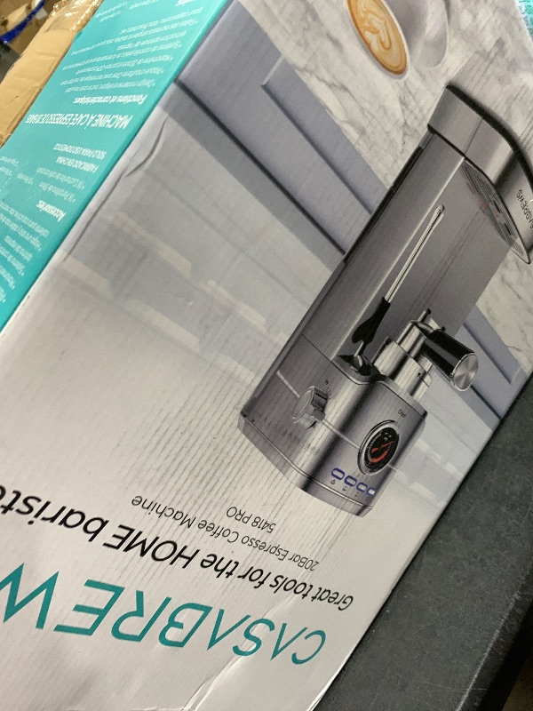 Photo 1 of CASABREWS 5418 PRO Espresso Machine 20 Bar, Upgraded Espresso Maker with Powerful Steam Milk Frother, Stainless Steel Coffee Machine with Fast Heating System for Cappuccino, Latte, Silver