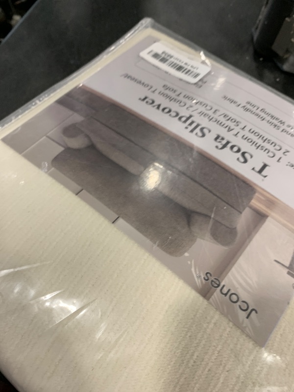 Photo 1 of Jcones 2 Pieces T Cushion Chair Covers with Arms Super Stretch Chair Slipcover for Living Room Pet Dog Universal Slip Cover Anti Slip Armchair Furniture Protector (Light Yellow, 1 Cushion)