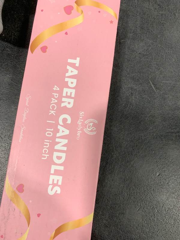 Photo 1 of 10 Inch Smooth Taper Candles for Home Decoration, 4 Pack Sage-Green Candlesticks for Dinner Party Wedding Holiday Spring