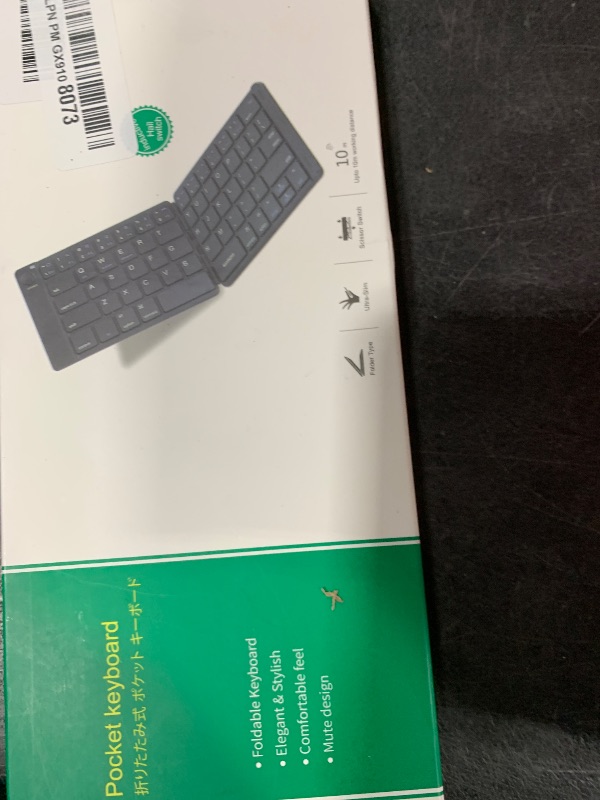 Photo 1 of Samsers Bluetooth Foldable Keyboard, Wireless Portable Folding Keyboard, Full-Size Ultra-Slim Rechargeable Connect Up to 3 Devices for iOS Android Windows Phone Tablet and Laptop, Blue