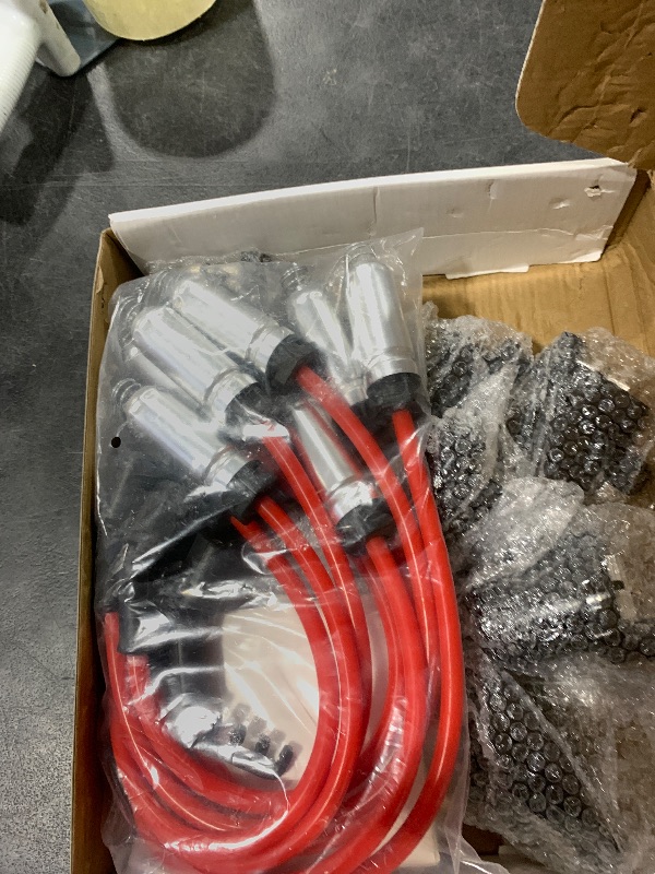 Photo 1 of UF262 Round Ignition Coils Pack/Double Iridium Spark Plugs/Spark Plug Wires for Chevy Avalanche Express Tahoe Silverado Suburban 1500 HD GMC Savana Sierra Yukon HUMMER H2 V8 4.8L 5.3L 6L 8PSC