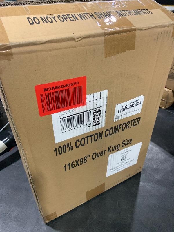 Photo 1 of Cosybay Oversized King Size Feather Down Fiber Comforter - Ultra Soft 100% Cotton Duvet Insert, All Season Hotel Luxury Bedding with Corner Tabs, 116"x98" White