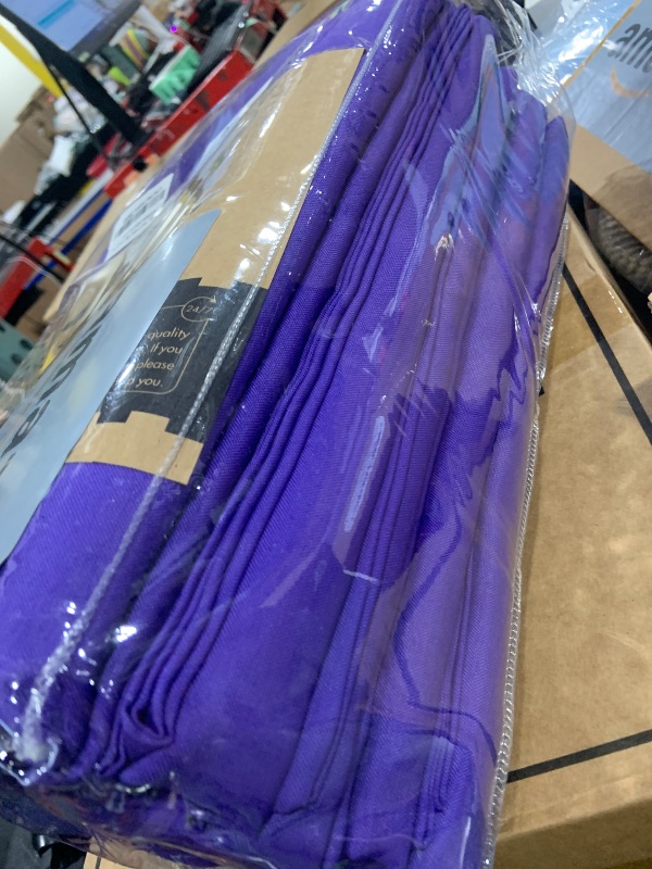Photo 1 of BRILLMAX 8 Pack Purple Tablecloths 70 x 120 Inch for 6ft & 8ft Rectangle Tables - 150 GSM Polyester Fabric, Universal Fit, Water, Stain & Wrinkle Resistant Cloth Cover for Wedding Reception Banquet