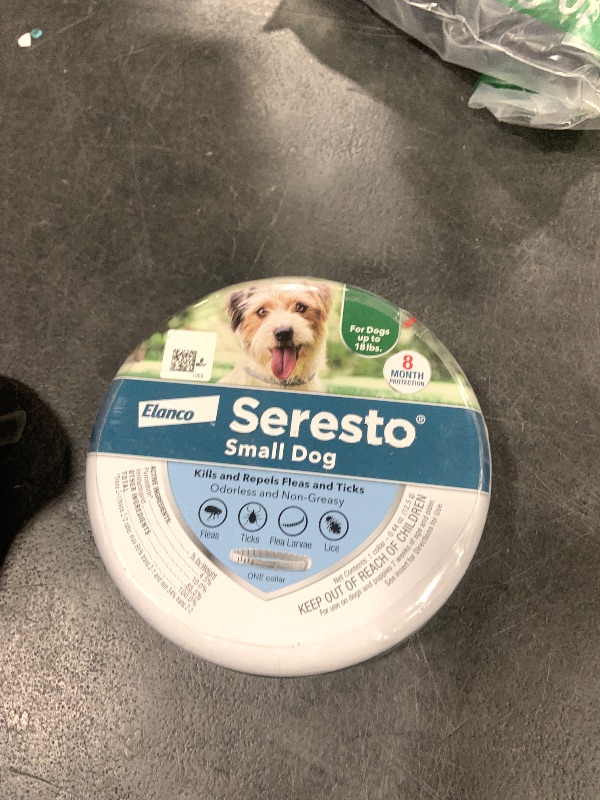 Photo 1 of Seresto Small Dog Vet-Recommended Flea & Tick Treatment & Prevention Collar for Dogs Under 18 lbs. | 8 Months Protection