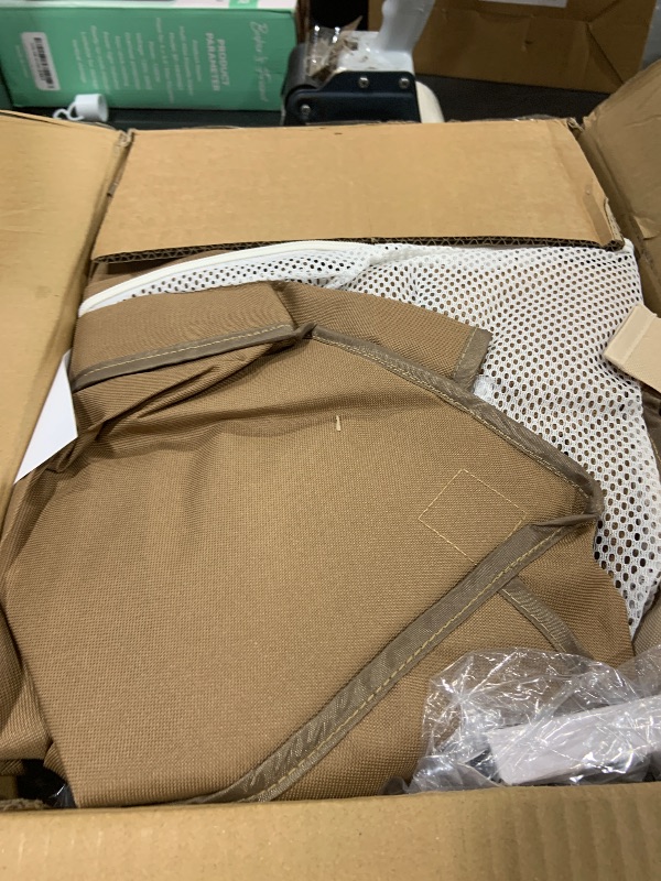 Photo 1 of **INCOMPLETE** 47.2"x30.1"x23.6" Sturdy Stainless Steel Frame Cat Playpen, 2-in-1 Large Cat Tent with Play & Litter Areas for Indoor Cats, Breathable Mesh Kitten Playpen with Removable Bottom Pad for Easy Cleaning