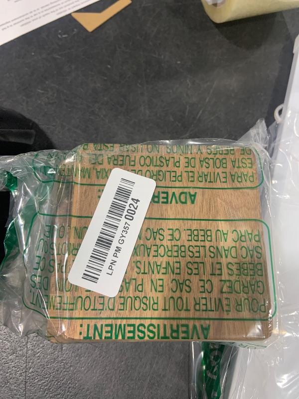 Photo 1 of 10 Pieces Unfinished Wood Coasters, 4 Inch Square Acacia Wooden Coasters for Crafts with Non-Slip Silicon Dots for DIY Stained Painting Wood Engraving Home Decoration