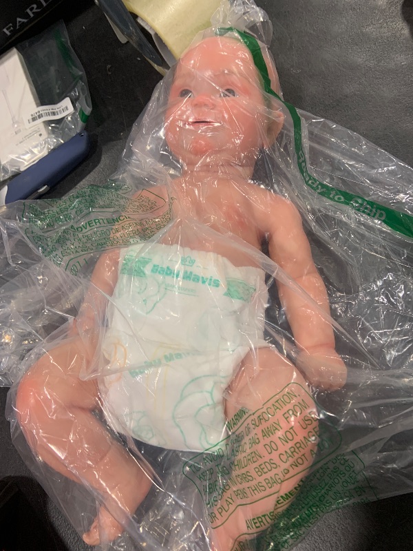 Photo 1 of OCSDOLL 21 Inch 9 Lbs Maddie Girl Full Body Platinum Soft Silicone Reborn Doll - Realistic Lifelike Newborn Girl Doll Can Open Mouth Anatomically Correct Weighted Babies