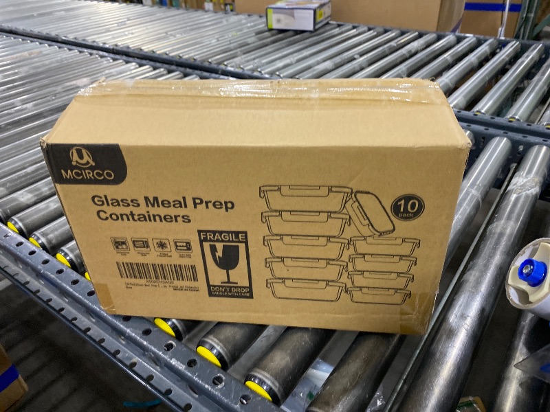 Photo 1 of [10-Pack] Glass Meal Prep Containers with Lids, MCIRCO Food Storage Containers with Snap Locking Lids, Airtight Lunch Containers, Microwave, Oven, Freezer and Dishwasher