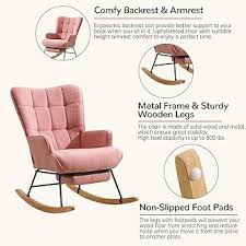 Photo 1 of QUILTED ROCKER CHAIR BABY PINK