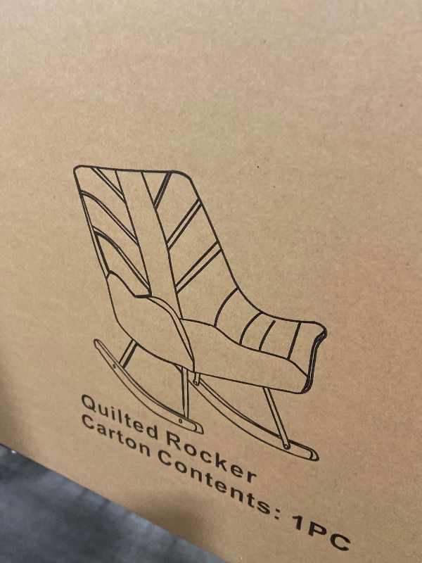 Photo 1 of QUILTED ROCKER CHAIR BABY PINK