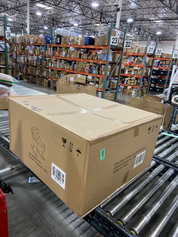 Photo 1 of QUILTED ROCKER CHAIR BABY PINK