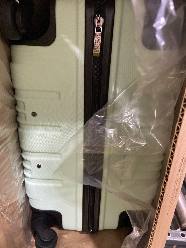 Photo 1 of *USED* Kenneth Cole REACTION Out of Bounds Lightweight Hardshell 4-Wheel Spinner Luggage, Mint Blue, 28-Inch Carry On