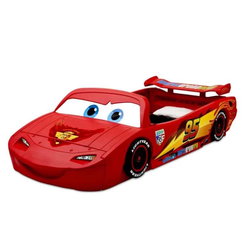 Photo 1 of Disney/Pixar Cars Lightning McQueen Toddler-To-Twin Bed with Toy Box by Delta Children