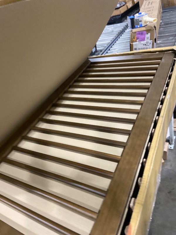 Photo 1 of Babyletto Hudson 3-in-1 Convertible Crib with Toddler Bed Conversion Kit in Natural Walnut, Greenguard Gold Certified