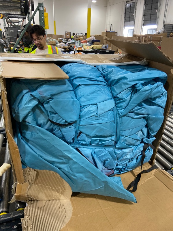 Photo 1 of Garvee Portable Inflatable Paint Booth Tent with 550W+750W Blower, Air Filter System, 26x15x11 ft,