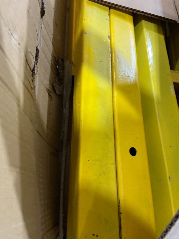 Photo 1 of MISSING PIECES*****2-Ton Folding Engine Hoist Cherry Picker 44 Lb Capacity Hydraulic Shop Crane with Telescoping Boom 6 Caster Wheels for Automotive Repair Garage Use Includes Hitch and Storage Stand Orange