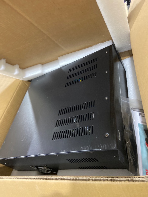 Photo 1 of Pyle 4 Multi-Zone Stereo Amplifier - 19” Rack Mount, Powerful 8000 Watts with Speaker Selector Volume Control & LED Audio Level Display, 4-Ch. Bridgeable Switches - PT8000CH