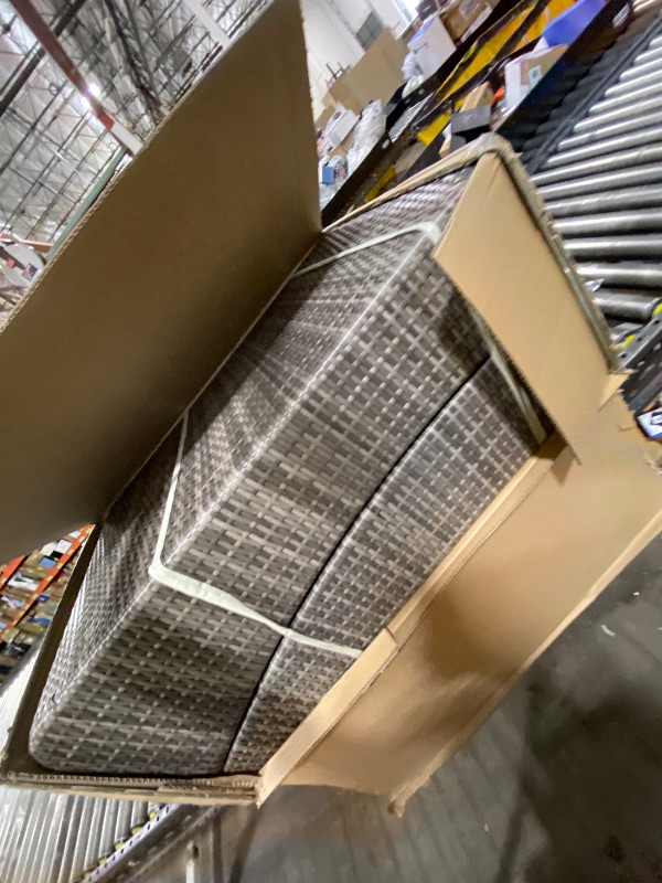 Photo 1 of BTEXPERT Set of 2, Foldable Outdoor Chaise Pool Lounge Chairs Folding Wicker Rattan Sun Bed Patio Couch Reclining Lounger Adjustable Padded Backrest Pillow Assembled - Grey - Two