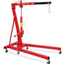 Photo 1 of Garvee 2 Ton Hydraulic Engine Hoist 4400LB Heavy Duty Foldable Crane 6 Casters Leveler for Garage Auto Repair, Red