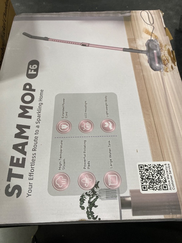 Photo 1 of Scrubbing Steam Mop with Rotating Pads,All-in-One Spin Steam Cleaner for Floor Cleaning,Large Tank,23FT Cord, LED Headlights,Reusable Pads & Self-Standing,Safe for Hard Floor/Laminate/Marble