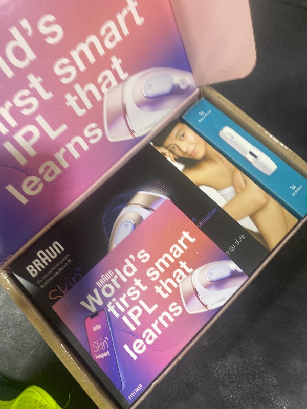 Photo 1 of Braun Skin i-Expert Smart IPL PL7219 at Home Laser Hair Removal for Women and Men with App, Premium Pouch, Venus Razor, 2 Smart Heads, Facial Trimmer