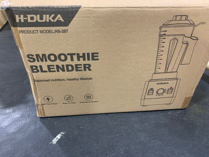 Photo 1 of H-Duka Blender, Countertop Blenders for Kitchen with 64oz Pitcher, Powerful 25000 PRM Blender for Smoothies, Ice Crushing, Frozen Fruits, Milkshakes, Pulse Function, Self-Cleaning (Silver Black)