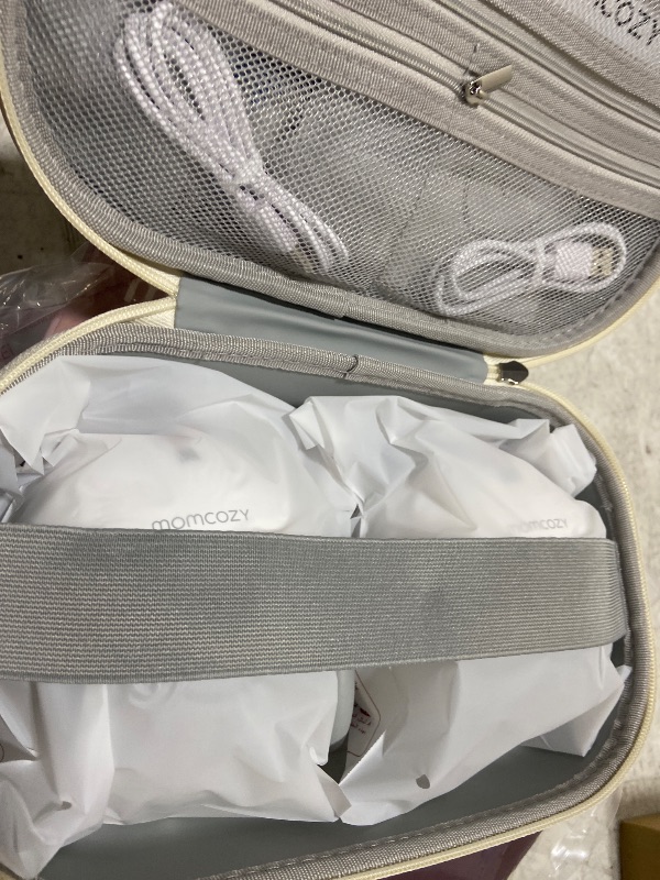 Photo 1 of Momcozy M5 Smart APP Controlled Wearable Breast Pump, Hands-Free Wireless Electric Pump, 3 Modes 9 Suction Levels, BPA-Free, Portable Lightweight, 24mm Flange, 2-Pack Cozy Red