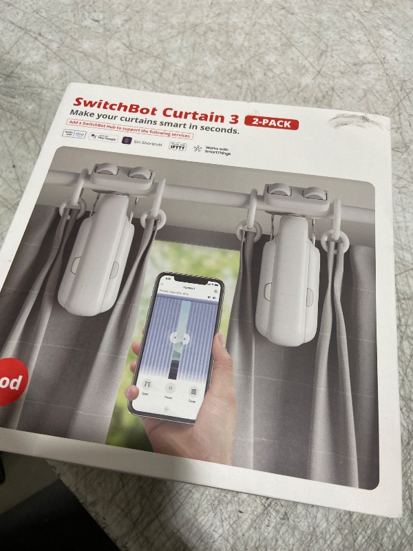 Photo 1 of SwitchBot 2025 Automatic Curtain Opener 3 Rod-Bluetooth Remote Control, WiFi&Smartphone Control, Upgraded High-Performance, Add Hub to Compatible with Alexa, Google Home, HomeKit