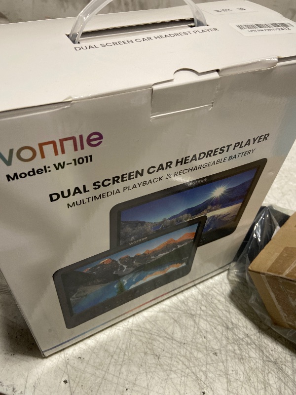 Photo 1 of WONNIE 10.5" Two Car DVD Players Portable Dual Screen Headrest Video Player, Play a Same or Two Different Movies with 5-Hour Rechargeable Battery,2 AC Adapters,2 Mounting Brackets,Support USB/SD Card