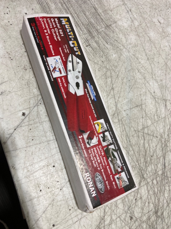 Photo 1 of RONAN Multi-Cut Quick Change Utility Cutter, Razor Sharp Multipurpose Cutting Tool Cuts Cable, Wood, Carpet, Laminate Tile, Vinyl, Rubber, Shrubs, For Professionals and DIY
