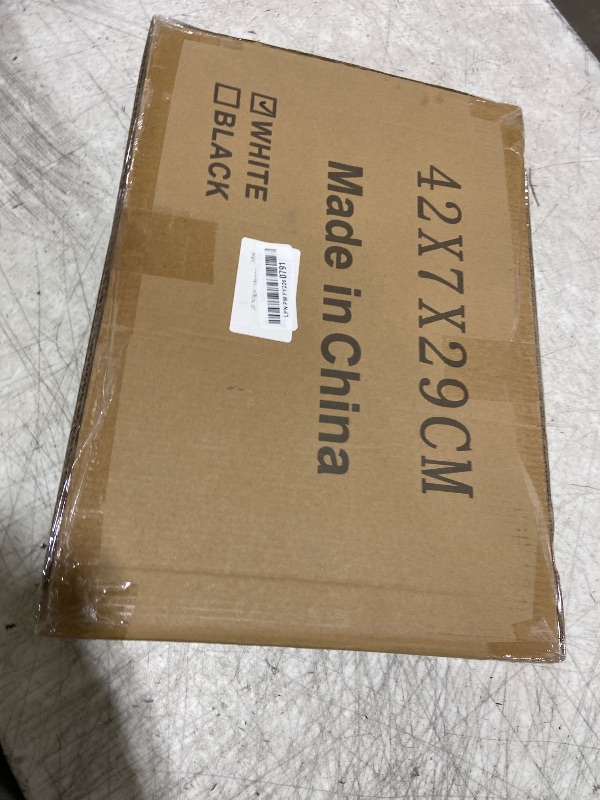 Photo 1 of SHYUJAJIE Dog Gate for Small Dogs,Adjustable 18-48" Extra Wide Short Dog Gate for doorways,Low Pet Gate to Step Over for Stairs(White, 10" Height)