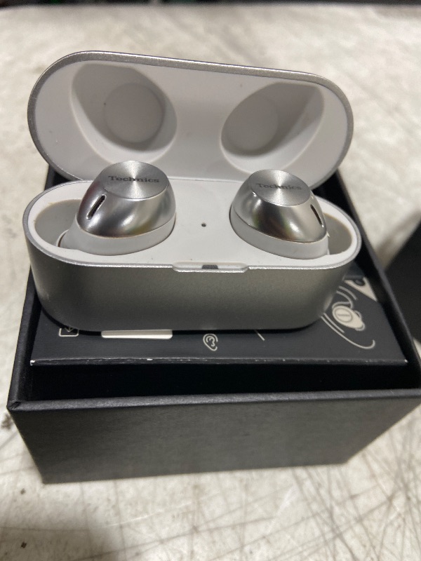 Photo 1 of Technics HiFi True Wireless Multipoint Bluetooth Earbuds II, Active Noise Cancelling, 3 Device MultiPoint Connectivity, Impressive Call Quality, LDAC Compatible, EAH-AZ40M2-S (Silver)